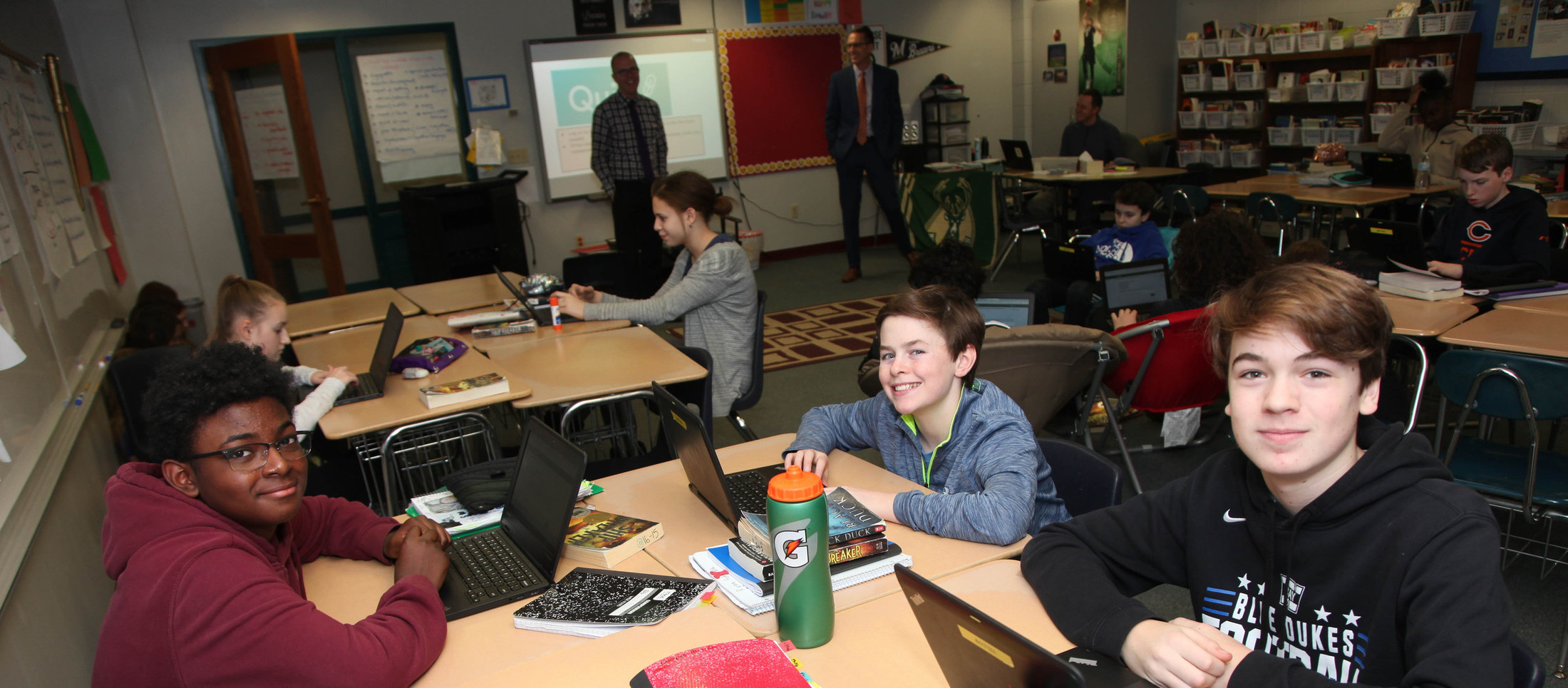 students at desks