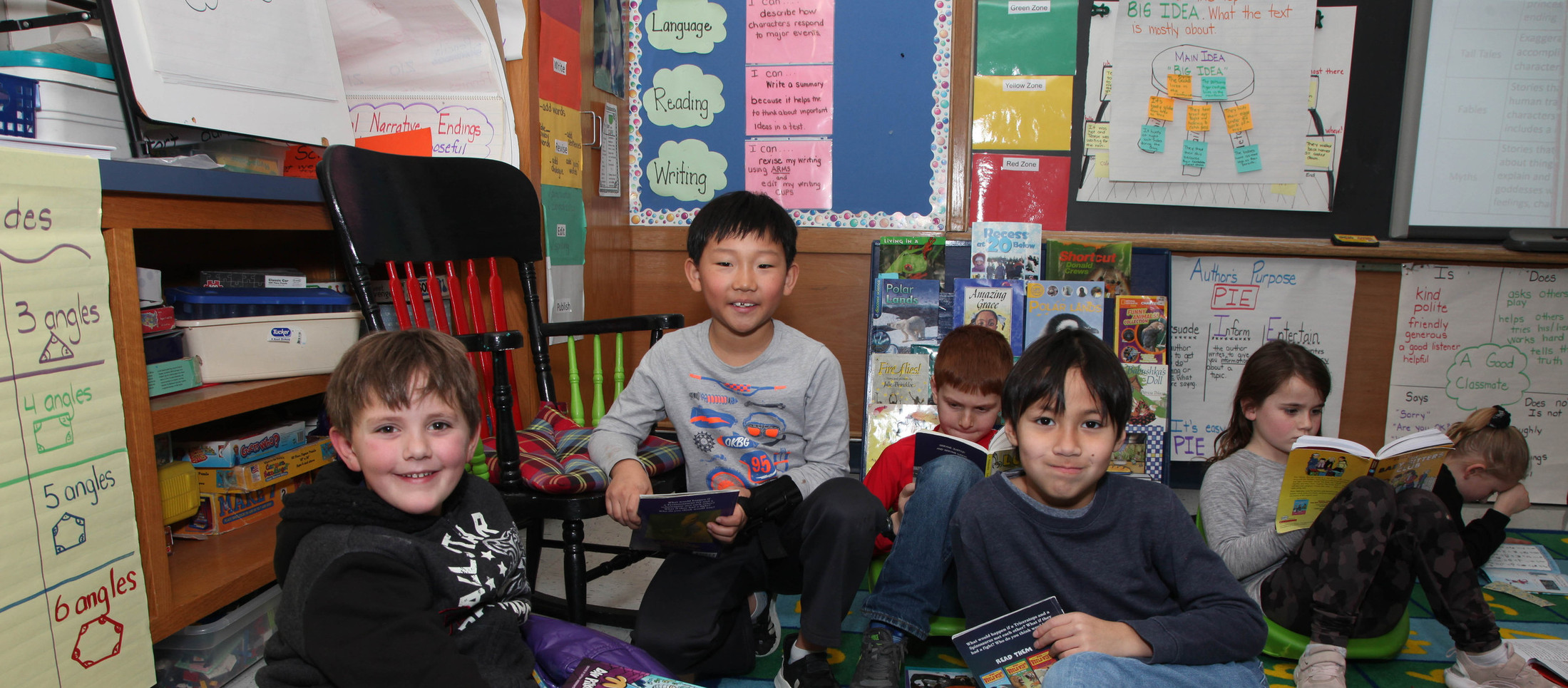 kids on bean bags
