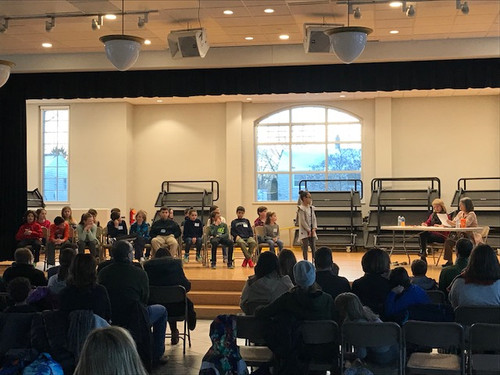 students participating in Geography Bee