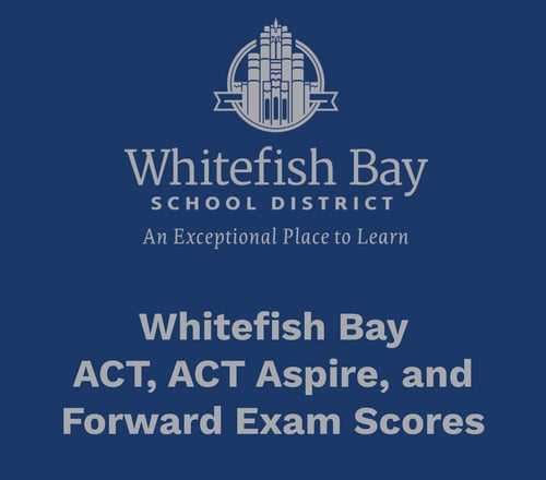 ACT, Pre-ACT, and Forward Exam Scores with district logo