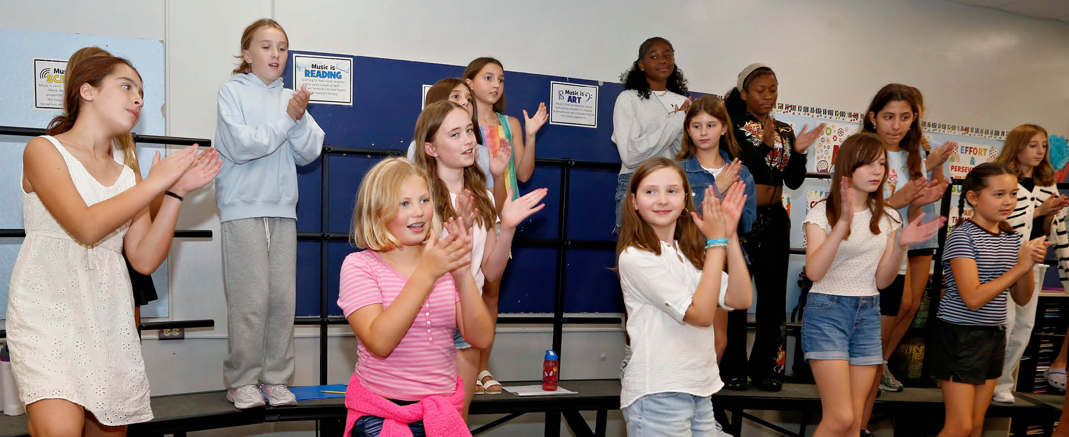 Students in choir