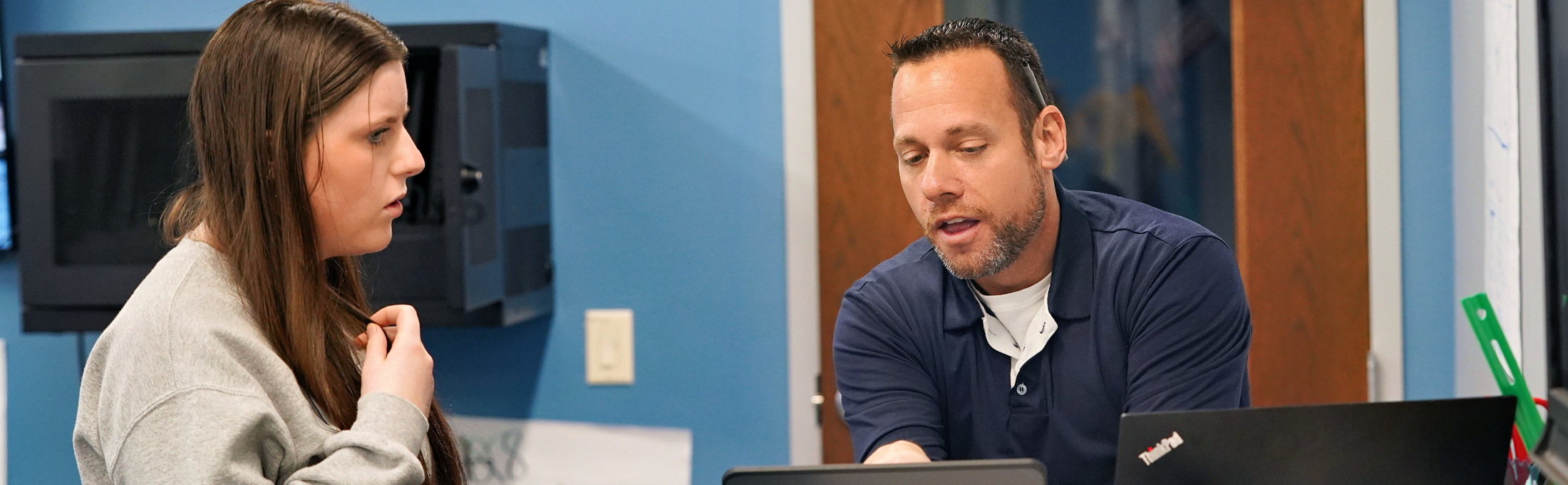 Students in business class