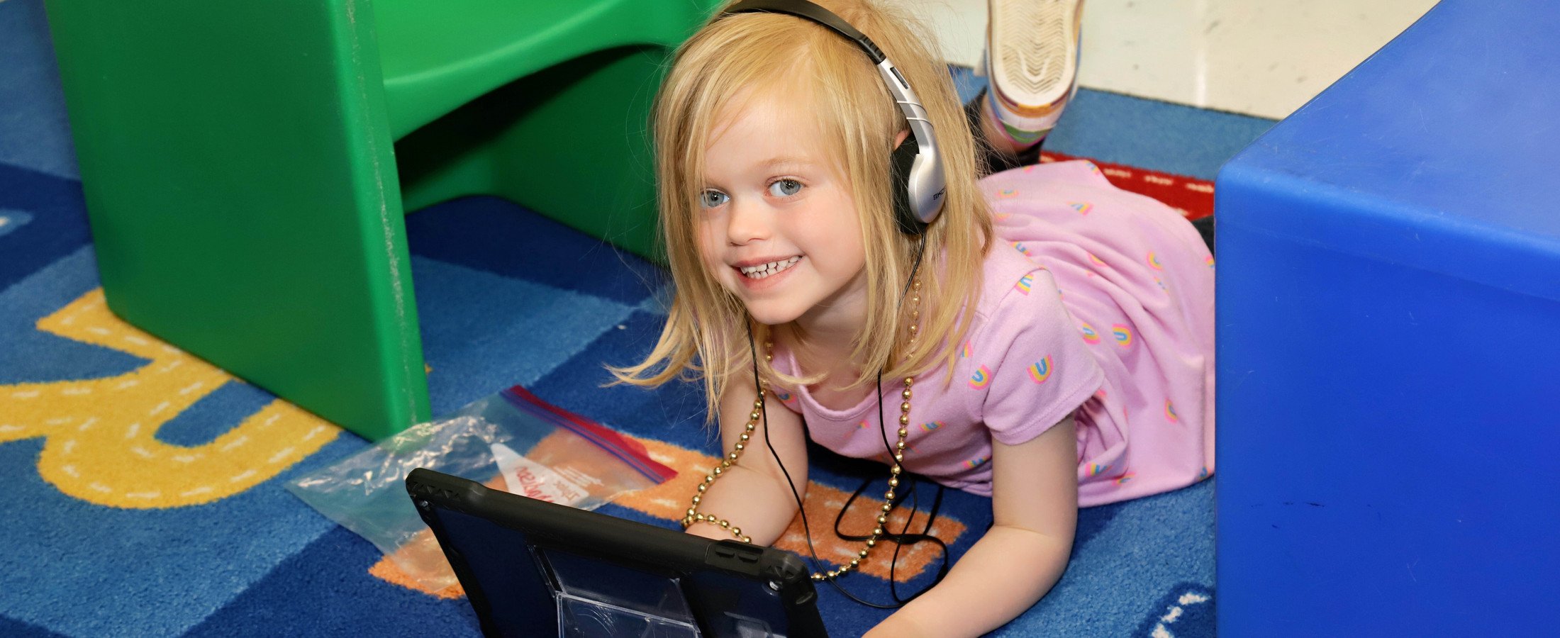 Student working with technology