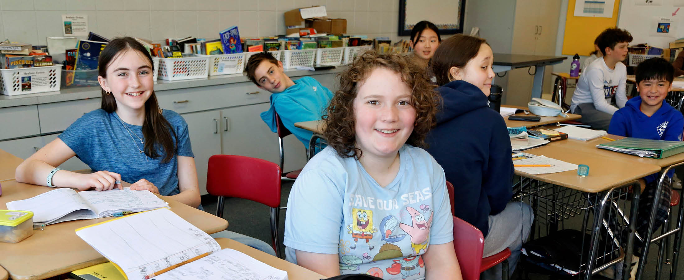 Middle School students in class
