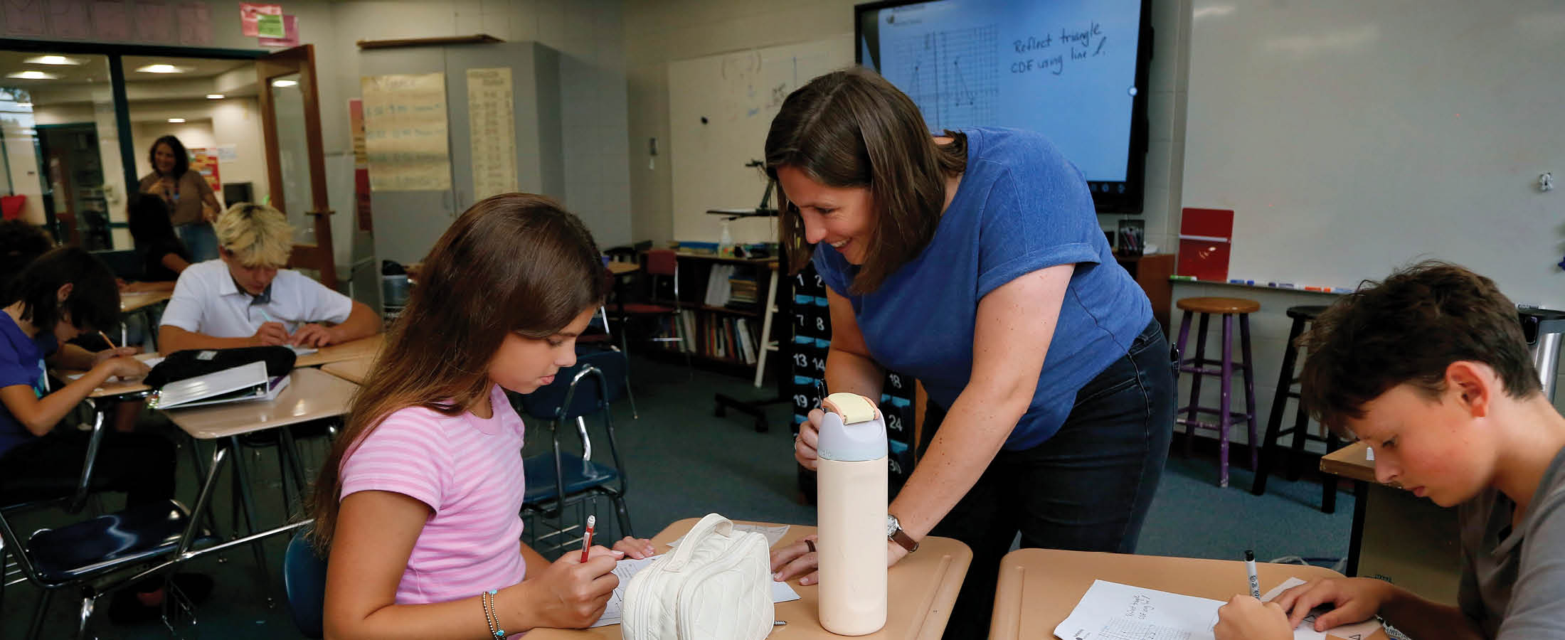 Middle School student and teacher