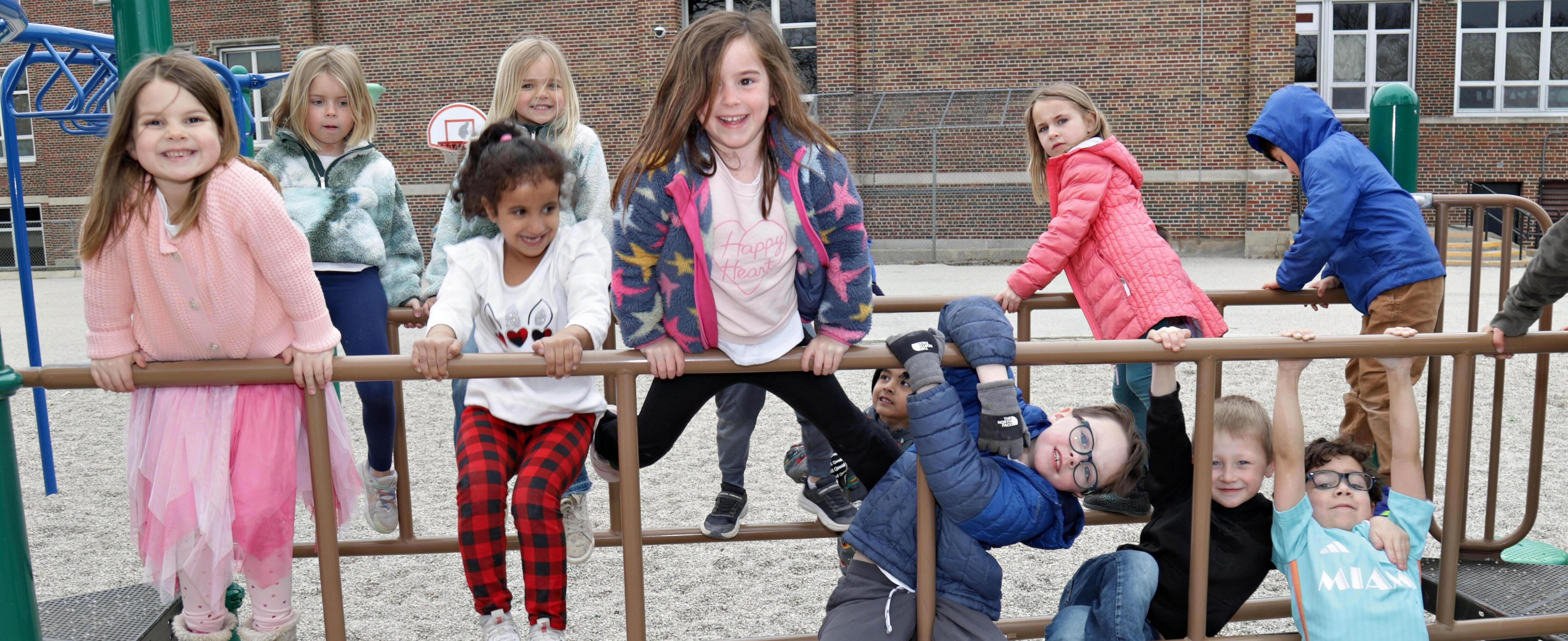 Cumberland students on playground