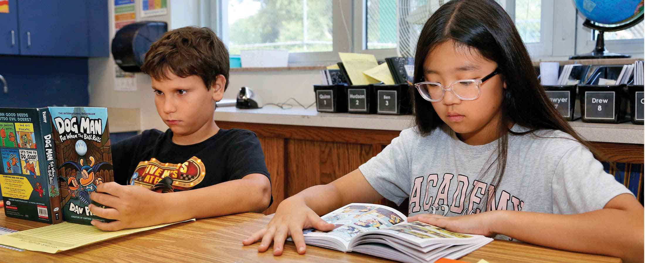 Students working at their desks