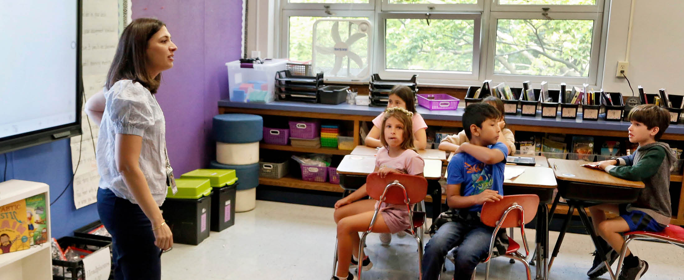 Teacher and students learning