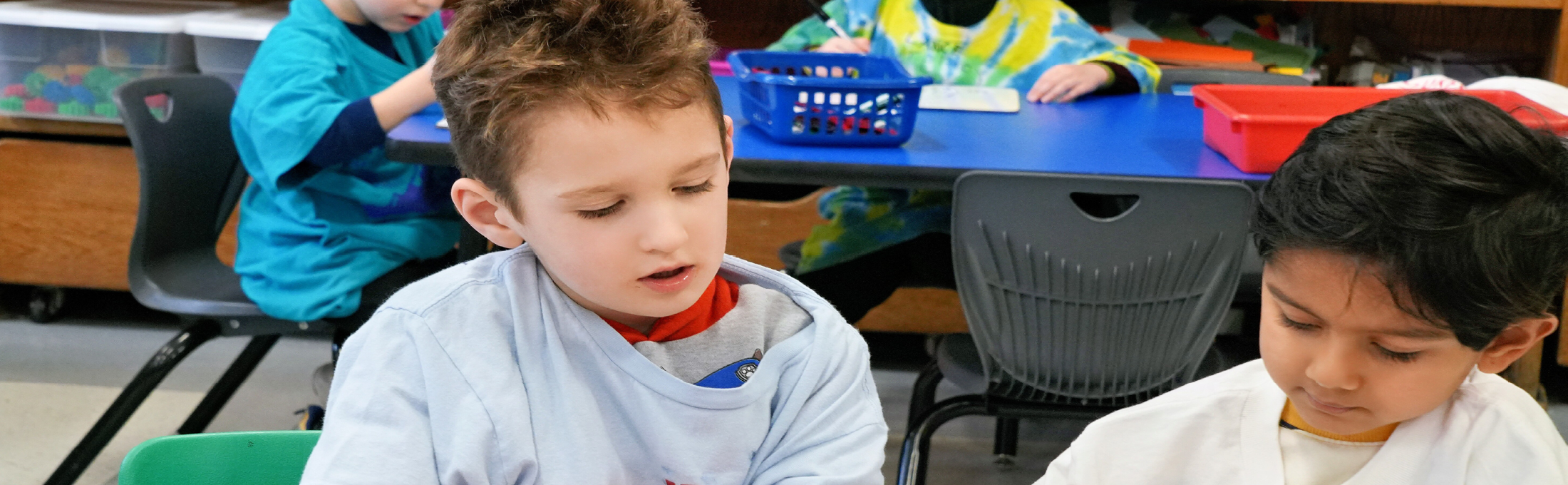 Students working on classwork