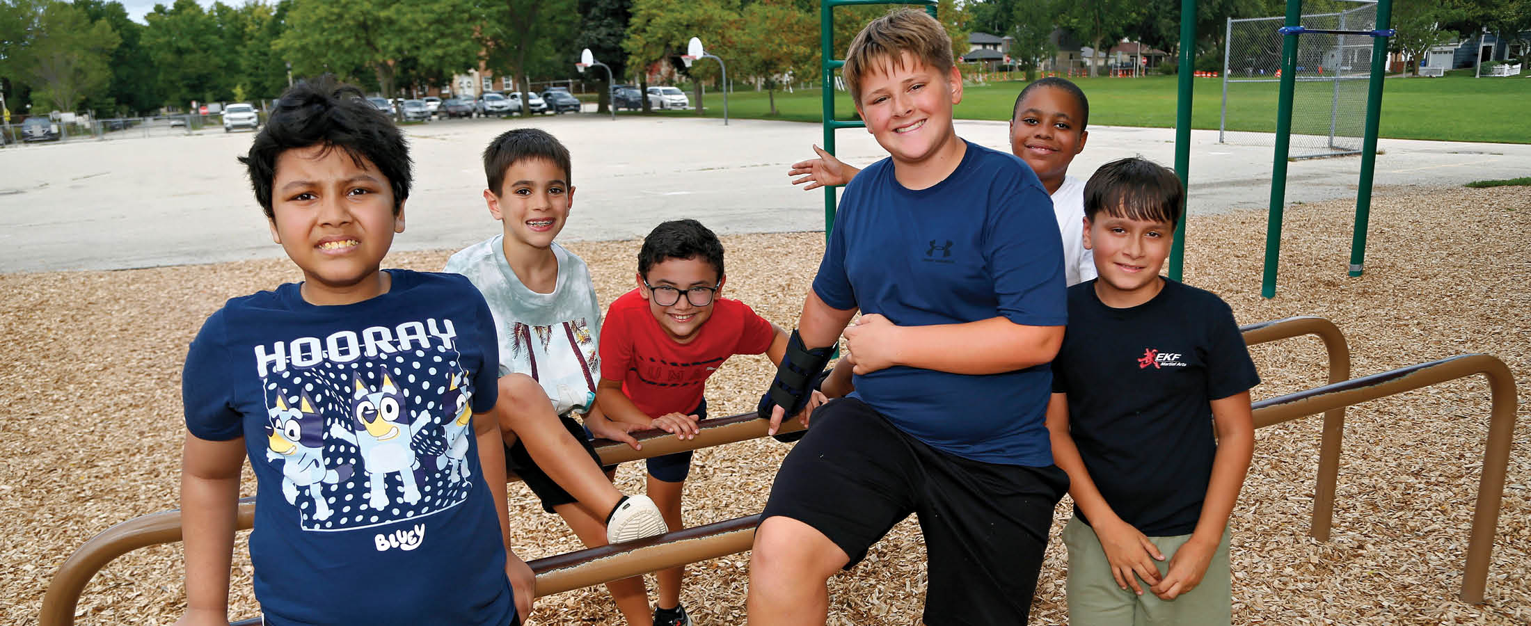 Students on the playground