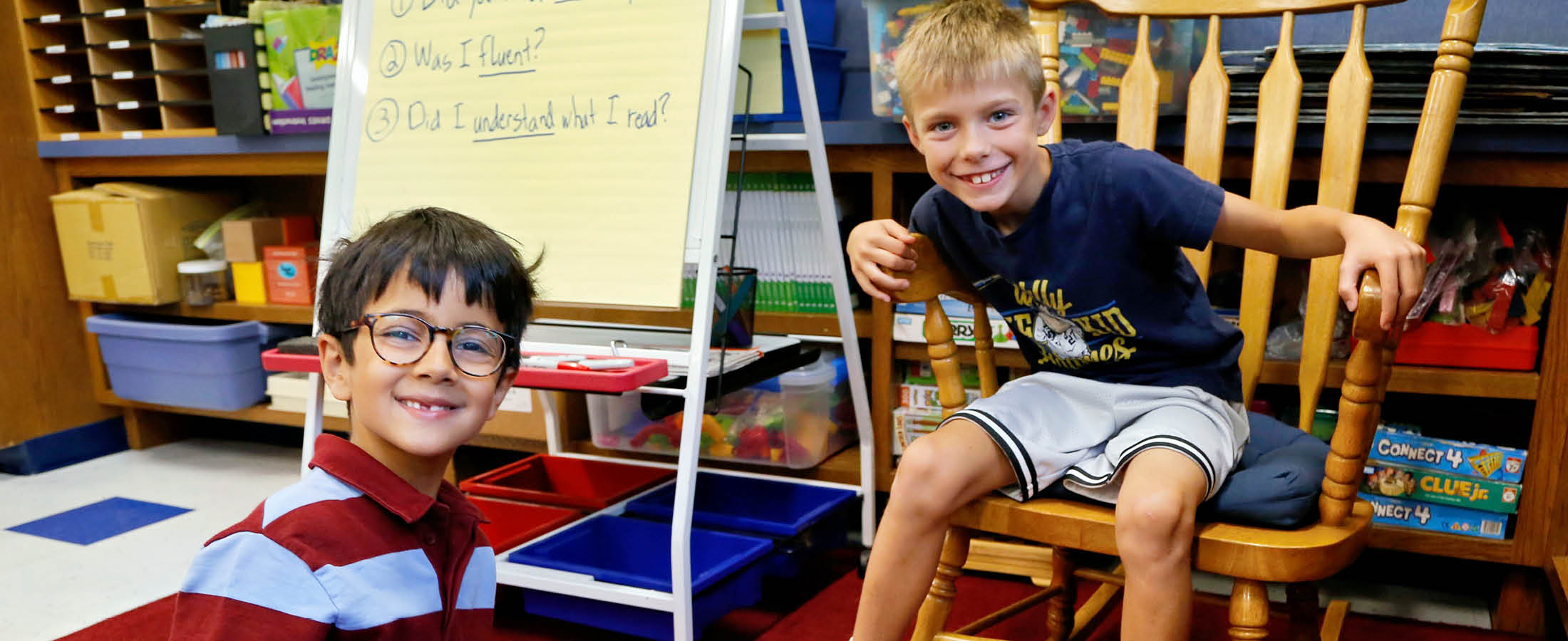 Two smiling students