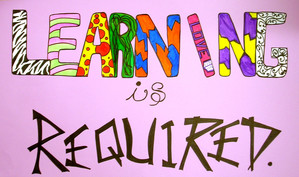 Learning is required! text