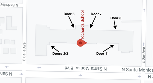 Map of School Entry Doors